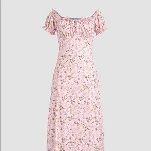 Ditsy Floral Puff Sleeve corset dress